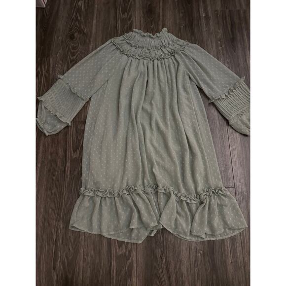 Zara Other - Zara Girls Sage Green Vintage Looking Dress Age 13-14 Years